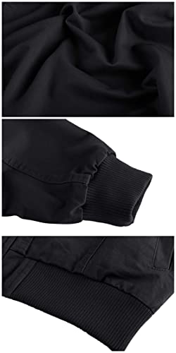 EKLENTSON Mens Fleece Lined Jackets Casual Winter Cargo Military Cotton Coat Thicken Outdoor Hiking Mountain Windbreaker Jacket with Multi Pocket