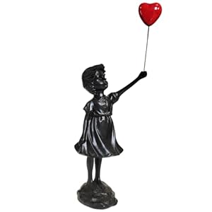 Banksy Figure Sculpture,Decorative Figures,Decoration Living Room,Abstract Sculpture,Home Store Decoration,Modern Living Room Ornaments（Black）