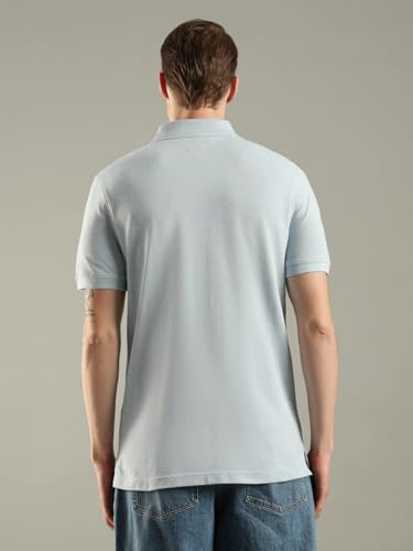Image of Tommy Hilfiger Solid Regular fit Cotton Polo t-Shirt