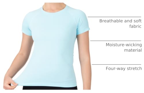 Image of MathCat Seamless Short Sleeve Workout Tops for Women