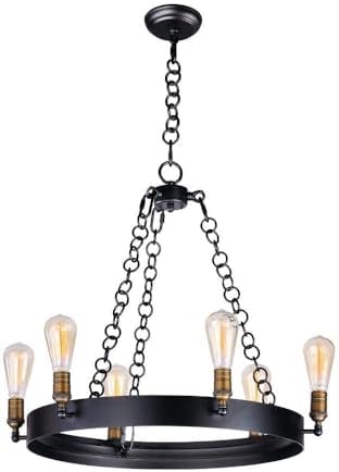 Maxim Noble-Six Light Chandelier-26 Inches Wide by 22 inches high -Traditional Installation