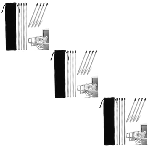 Alipis 3sets Dishwasher Rack Universal Glass Holder Wine Glass Rack for Bottles Stainless Steel Insert 8pcs*3