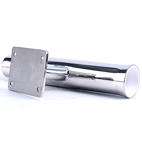 Amarine Made Stainless Steel Tournament Style Single Rod Holder, Transom Mounted, Wall Mounted - 20 Degree #TOP5