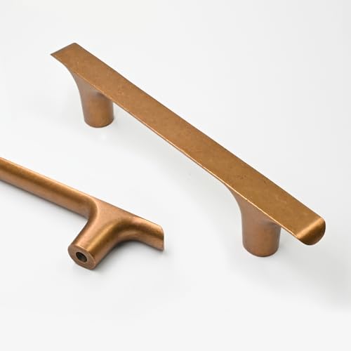 Image of 9BUILD 10 Pack 96MM Antique Brass Cabinet Handles - Zinc Alloy-Suitable for Cupboards, Wardrobes, Drawers, Doors & Cabinets-UK0046