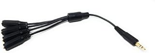 MainCore 3.5mm to 3.5mm 4 way Socket Female Splitter/Adapter/Converter/Extender/Extension Cable/for Headphones, Mobile Phone, Tablet, Speaker, Mic, Headset, Smartphone - Audio Stereo Lead cord