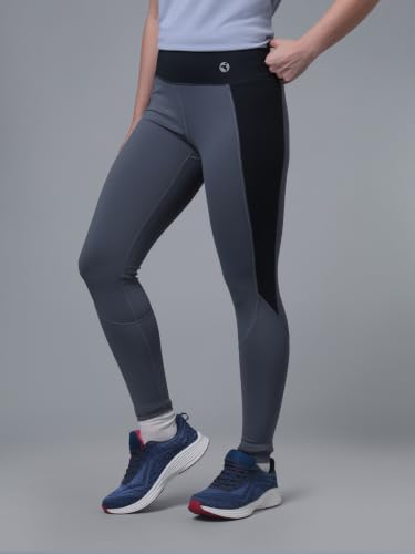 Image of TECHNOSPORT Women's High Rise Slim Fit Tights for Running, Gym and Sports