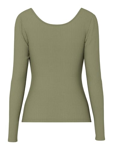 Pieces Nos Pckitte Ls Top Noos B C, Maglia A Maniche Lunghe Donna, Verde (Deep Lichen Green Deep Green), Small - 4