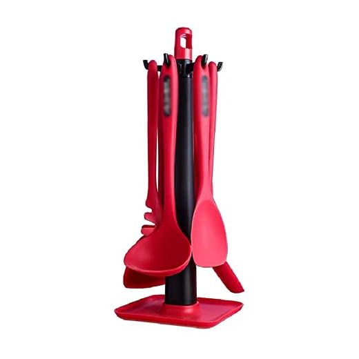 ZXNRTU Set de espátula de Silicona - Spatulas de Cocina for Utensilios de Cocina antiadherentes, lavavajillas Caja Fuerte - Rojo