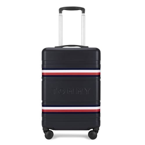 Image of Tommy Hilfiger Berlin Unisex Hard Luggage - Grey, 57Cm Cabin Bag with 4 Wheel Trolley