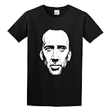 Nicolas Cage Face Unisex 100% Cotton Short-Sleeve T-Shirts Black L