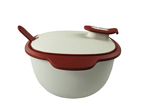 Tupperware originale TUPPERWARE Servicaldo Galaxy da 3,25 L rosso bianco + Servicaldo Cucchiaio rosso