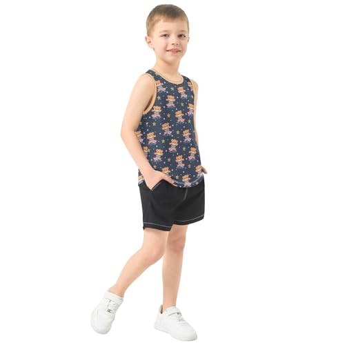 Baby Boys Sleeveless Tank Top Surf Bear Toddler Athletic Vest 3-10T4
