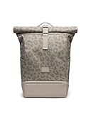 Johnny Urban Rucksack Damen & Herren Beige Leo - Allen Medium - Rolltop Mit Laptopfach für Uni Fahrrad Business - 15L - Wasserabweisend