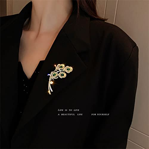 Broche de lirio de cala con diamantes para trajes elegantes 2