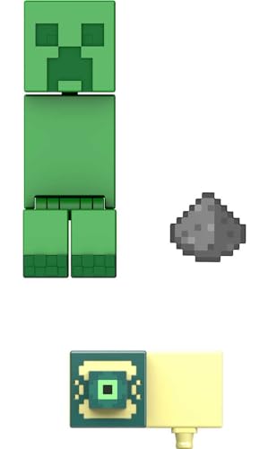 Mattel Minecraft Toys, Creeper Action Figure with Flint & Steel Accessories, Collectible Toy in 3.25-inch Scale - image 5