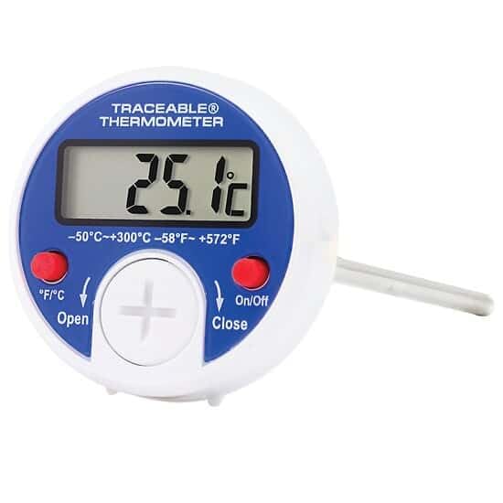 Traceable Digital Pocket Thermometer with Calibration; ±1°C Accuracy