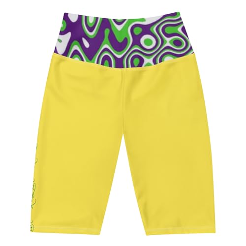 Short cycliste K-Live jaune pour le yoga et le fitness en plein air