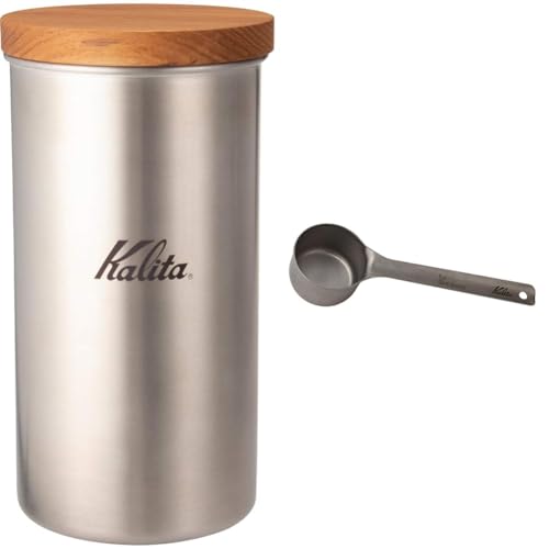 【Amazon.co.jp限定】 カリタ Kalita コーヒー キャニスター ステンレス 艶消し マット 保存容器 Lサイズ パッキン付属 密閉 コーヒー豆 200g 日本製 kalita for outdoors #44284 アウトドア キャンプ お