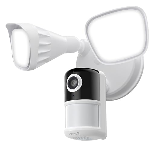 ieGeek Floodlight Camera, Outdoor Home Security Camera, 2K Wired Flood
