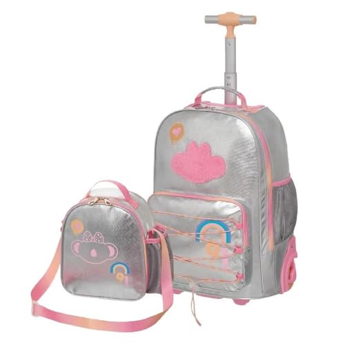Kit Mochila De Rodinha Tubo Lilica Lov It Glimmer +Lancheira