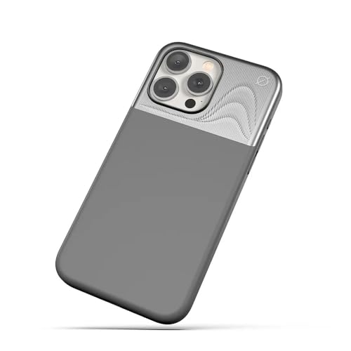 Atom Studios EMF Case for iPhone 15 Pro Max - MagSafe Compatible Case with Advanced Alara 5G-Compatible Technology – 10FT Drop Protection – USA Developed with 20 Worldwide Patents – Grey