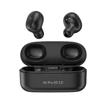 I2GO, Fone de Ouvido Sem Fio, Bluetooth 5.2, TWS, Air Pro GO 2.0, Controle Touch, Estojo de Carregamento, 20 Horas totais de Bateria, Preto, i2GO PRO
