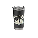 Cloud Surfing Penguin - Whimsical Sky Rider Fun Stainless Steel Insulated Tumbler