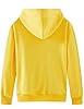 Spring&Gege Youth Solid Full Zipper Hoodies Soft Kids Hooded Sweatshirt for Boys and Girls Size 7-8 Years Yellow #2