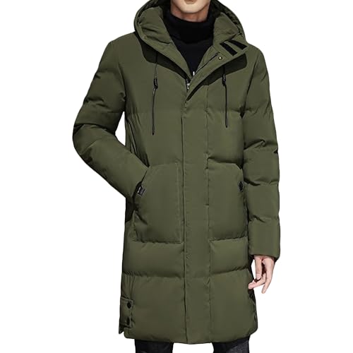 Parka isolée homme longue et épaisse à capuche veste hiver