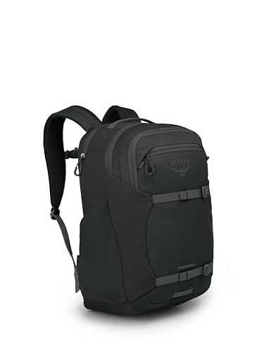 Image of Osprey Proxima 30L Campus Laptop Backpack - Organized Everyday Pack with Tech Storage, Water Bottle Pockets, and Comfortable Carry - Perfect for School, Commute, and Travel, Black /Coal Grey