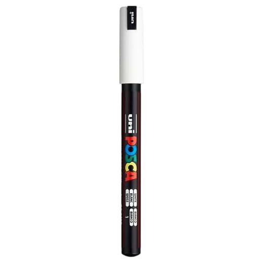 Uni-Ball Posca Marqueur Pointe ogive Ultra fine - Blanc