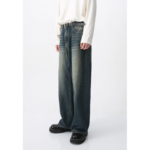 Men's Denim Jeans Relaxed Vintage American Casual Weekend Daily Commuter Lounge Pants for Men3