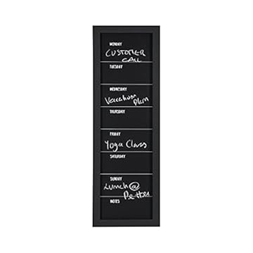 Bi-Office - Chalkboard Week Planner, 200 x 600 mm, Black Frame