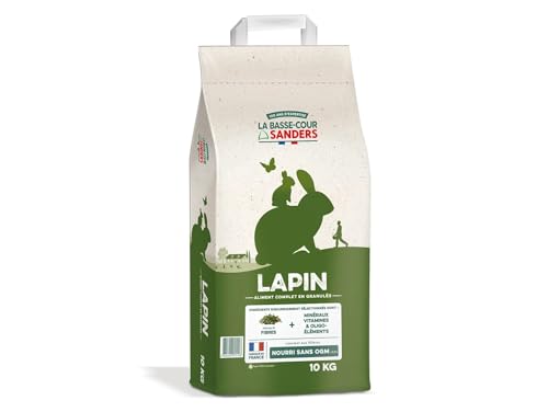Sanders Aliment Complet en Granulés pour Lapin, sans OGM, 10 kg, Fabriqué en France