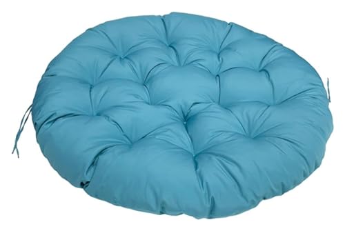Rundes Stuhlkissen, Wasserdichte Gepolsterte Bodenkissen For Stühle, Polyrattan-Sessel, Durchmesser 40/50/60/80/100 Cm, Dicke 10 Cm, (Stühle Nicht Im Lieferumfang Enthalten) Stuhlkissen(Blue,80x80cm)