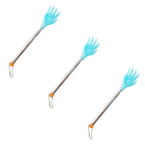 Beavorty 3pcs Telescopic Back Scratchers Foot Massagers Portable Body Scratchers for All Ages Gentle Grab for Safe