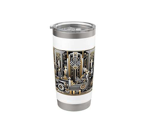 Image of Iconic Imagery Themes of the 1920s Art Deco - Italy Graphic Stainless Steel Insulated Tumbler