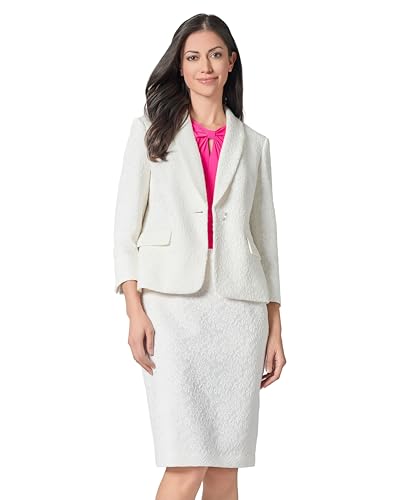 Kasper Women's Shawl Collar Lace 3/4 Sleeve Blazer