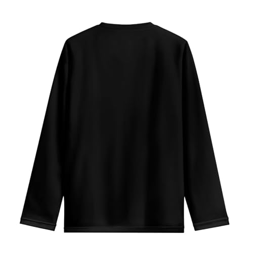 Image of Girls Long Sleeve Shirts Casual Crewneck Soft T-shirts for Girls 3-16 Years Old
