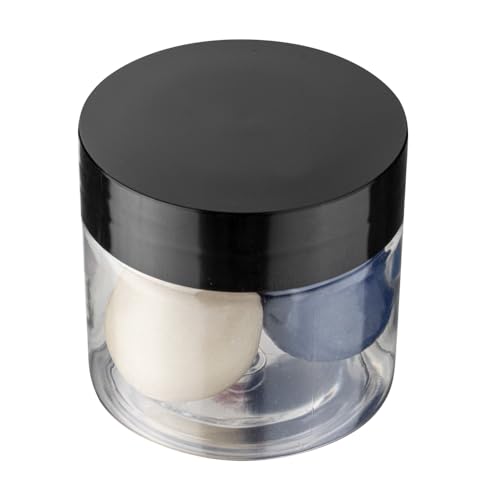 RW Base 2 Ounce Candy Jars, Durable Kitchen Storage Containers - Round, Airtight Seal, Clear Plastic Snack Jars With Black Plastic Lids, For Table Display, Or Candy Buffet - Restaurantware