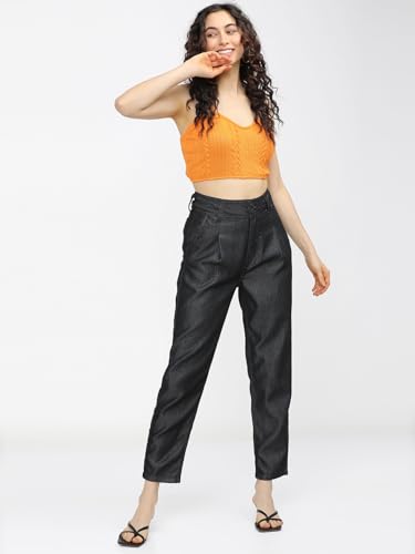 Image of Tokyo Talkies Women's Regular Fit Cropped Jeans| Mid-Rise| Jeans Pant