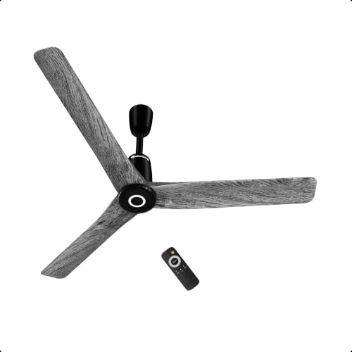 Image of atomberg Aris Contour Smart 1200mm Voice Controlled BLDC Ceiling Fan with Remote |BEE 5 star| Best-in-class Air Flow |Silent Operation| Designer Fan | Free Installation | 5 Year Warranty | Smokewood