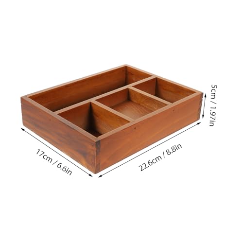 Boite de rangement en bois à compartiment transparent pour optimiser votre comptoir
