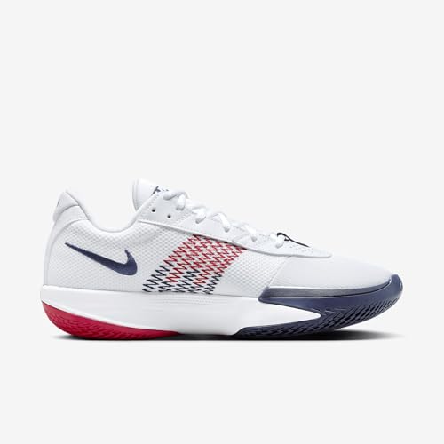 Nike G.T. Cut Academy Basketball Shoes (HM9424-100, White/Sport Red/Obsidian) Size 113