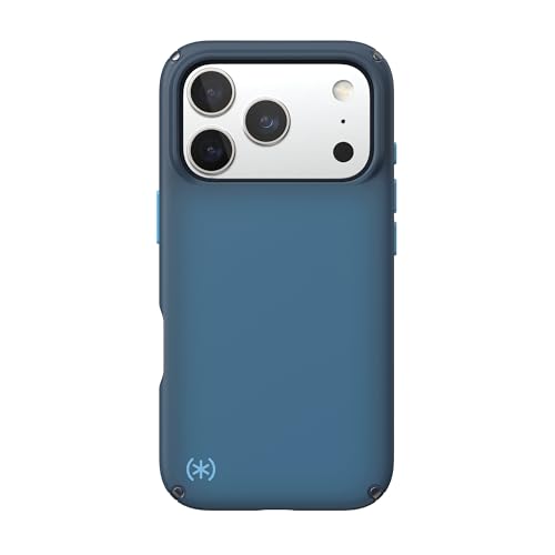 Image of Speck Presidio LUX for iPhone 17 Pro Case, MagSafe-Compatible, Slim Protective Case, DEEP SEA Fade /Black /Spell Blue