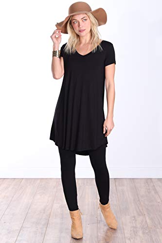 Popana Short Sleeve Tunic Tops to Wear with Leggings Made in USA Short Sleeve Shirts for Women - Loose Fit Womens Summer Tops2