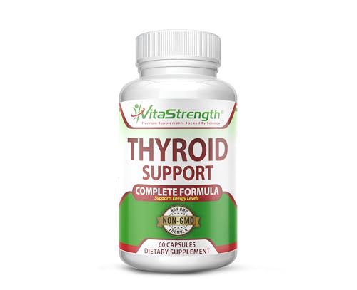 thyroid support - complete formula to support energy levels with iodine bladderwrack kelp b12 amp more- thyroid energy boost t4 to t3 supplement - non-gmo