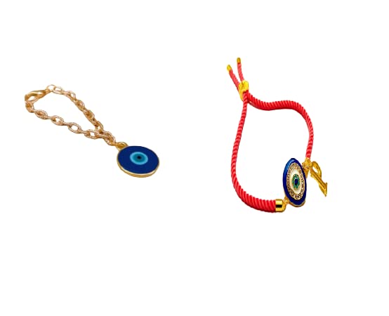 Morel Sturdy Rose Gold Watch Charm of Blue Evil Eye and Evil Eye Diamond Pendant Bracelet, Watch Charm, Watch Accessories, Giftable for Wife, Sister or Friends Pack of 2 (B09ZHPBFFC) Amazon Price History, Amazon Price Tracker