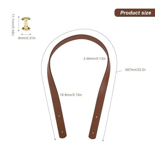0XBIT Taschenhenkel, 4 Stück Lederriemen für Taschen, Weich und Fest, Handgefertigte Taschengriffe, Henkel für Taschen für Machen Sie Handtaschen, Umhängetaschen und DIY