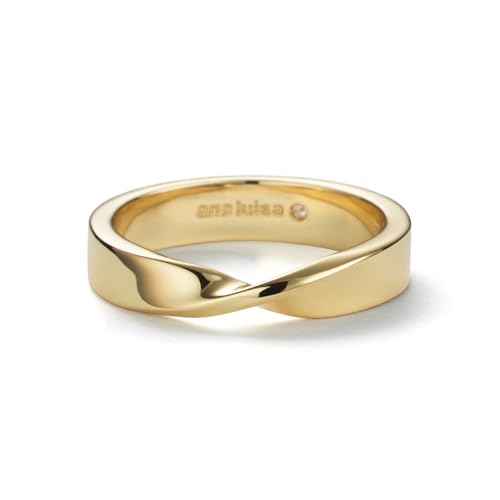 Ana Luisa Gold Rings for Women - 14K Gold Plated Rings for Women Non Tarnish - Trendy Stacking Ring for Everyday Wear - Twisted, Heart, Eternity Ring Styles - Hypoallergenic & Water-Resistant Jewelry